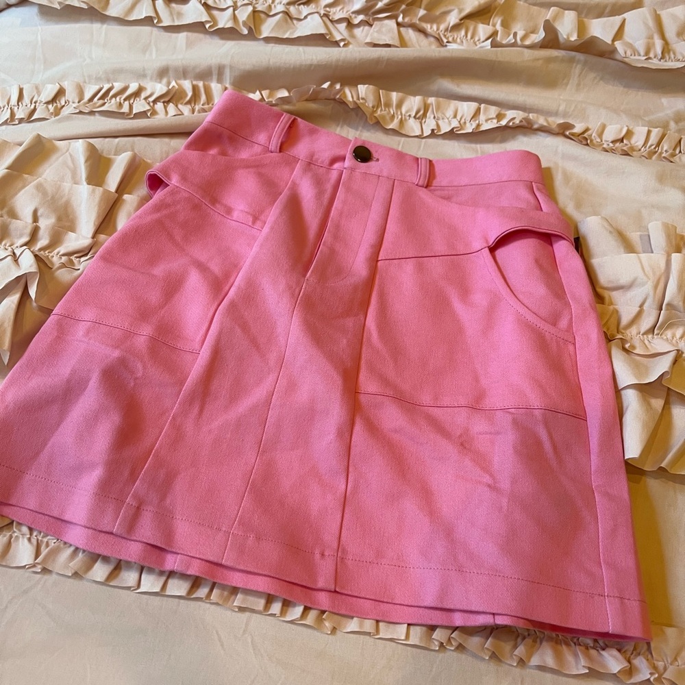 asos pink skirt